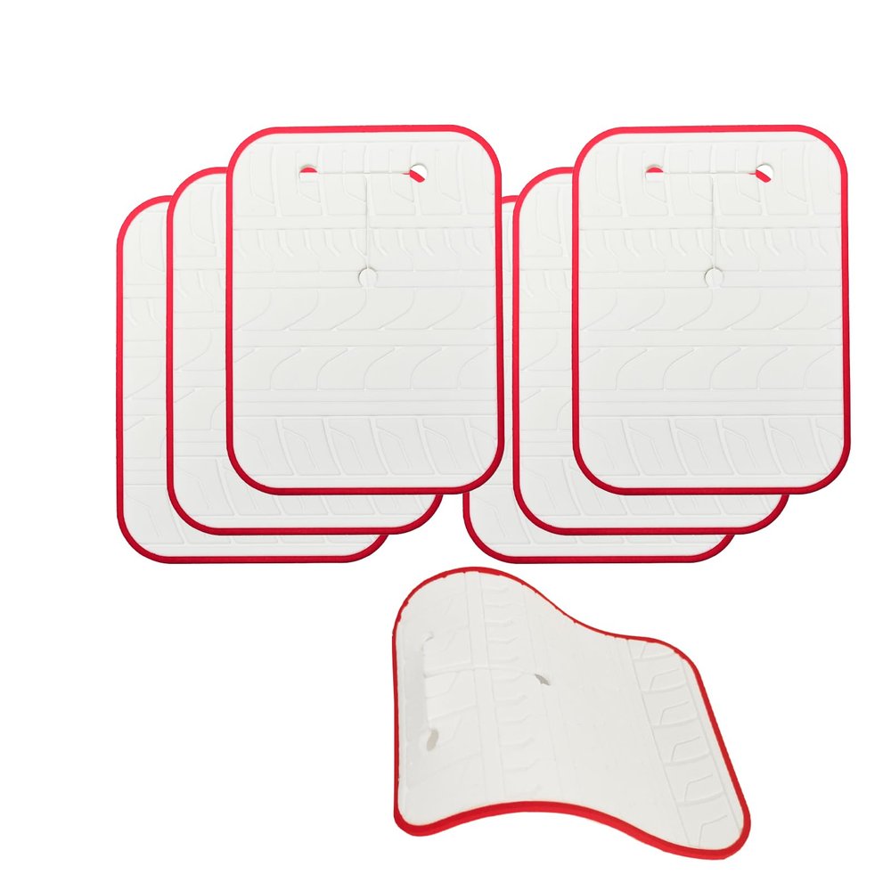 Car Scratch Protector for Trunk Bike Rack, Anti-Scratch Anti-Collision Non-Slip Silicone Pads, Car Paint Protective Pads Car Tire Pattern Non-Slip, Bike Car Rack Accessories(White 6 Pack)
