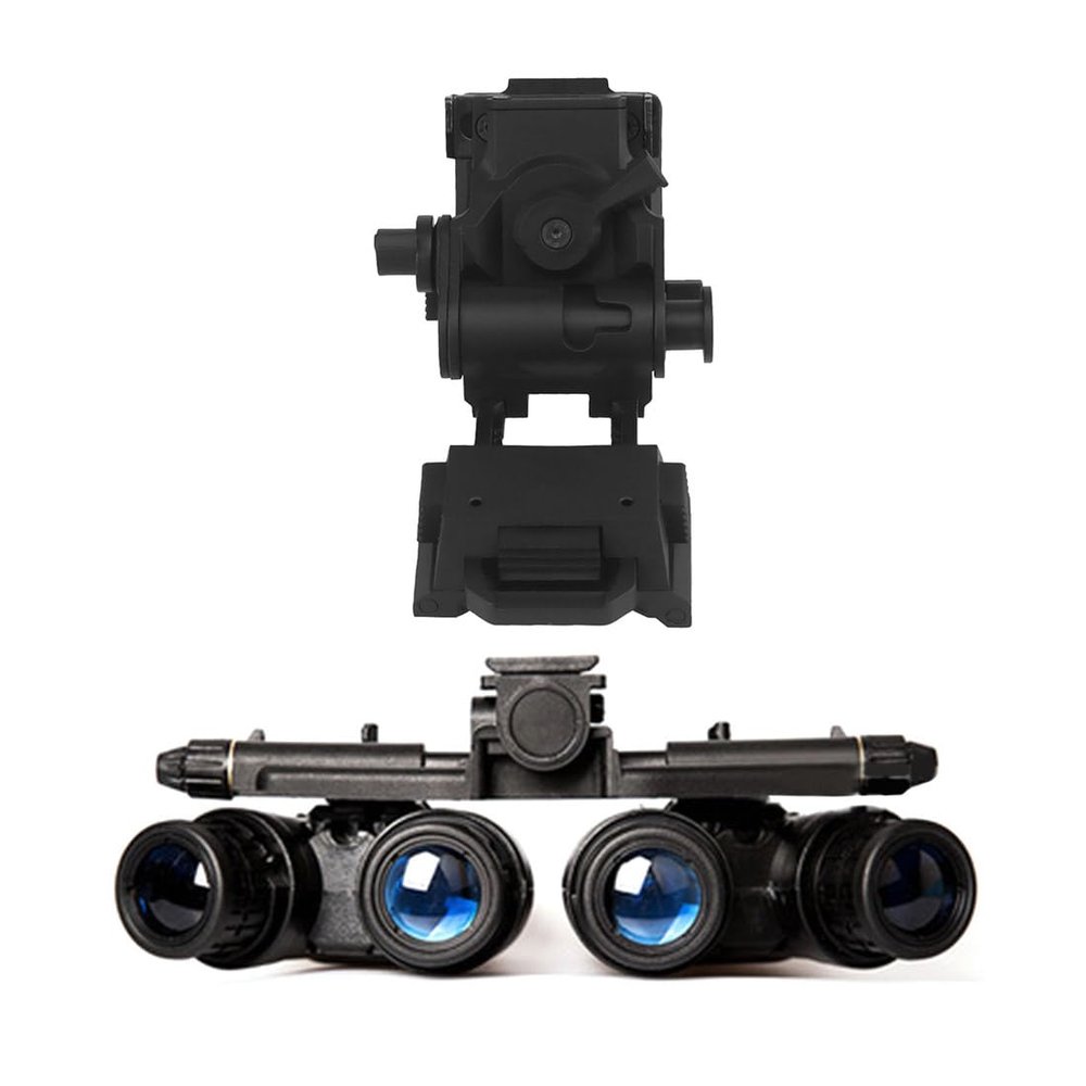 GPNVG18 Four-Tube Binocular Night Vision Scopes + L4G24 Flip-up Mount for Night Vision Device (Black)