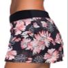 Aleumdr Women's Swim Skirt Swimsuit Bottom with Shorts Waistband Swimdress Ruffle Swim Bottoms Floral Black X-Large view 4