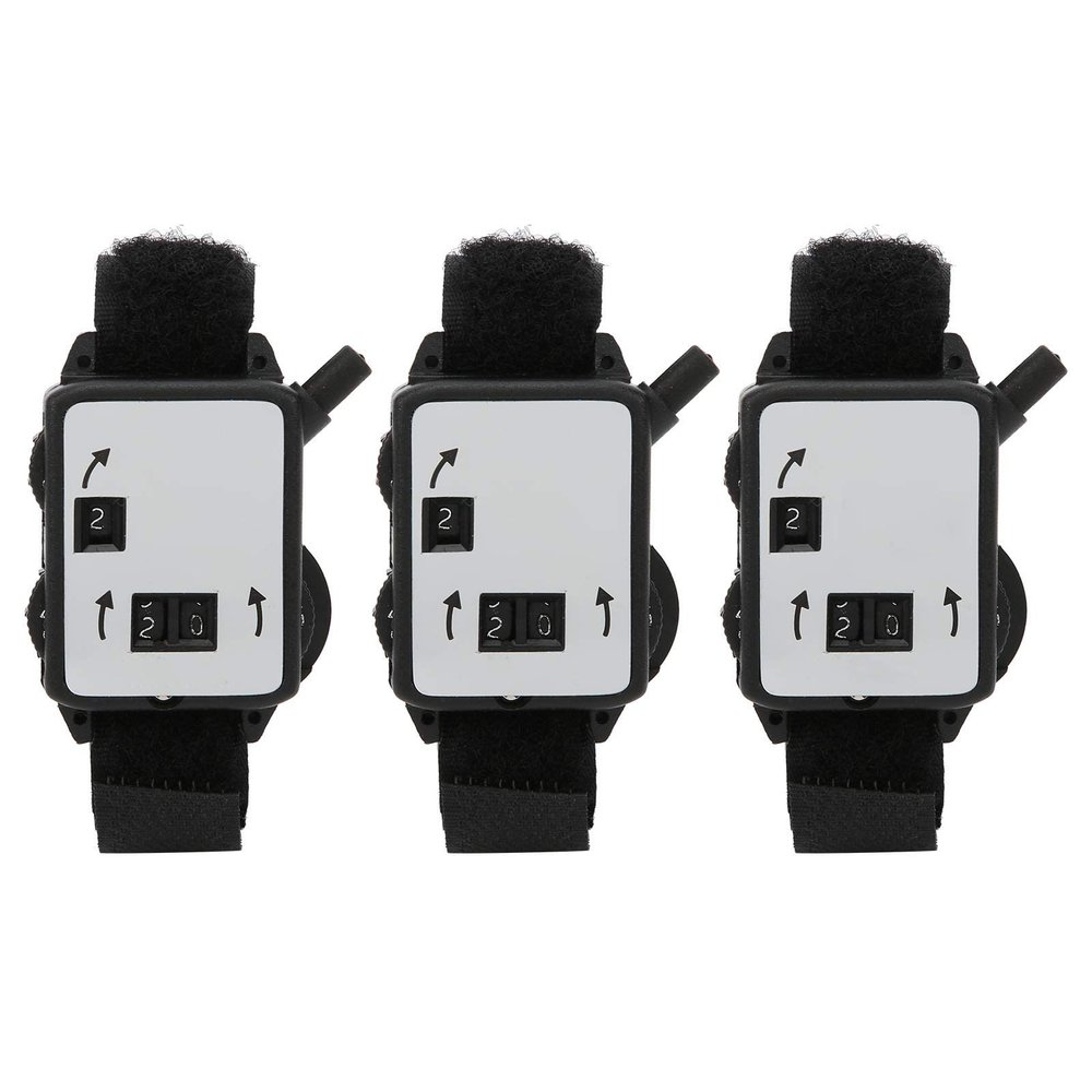 Yctze Manual Score Counter Watch, 3-Pcs Stroke Keeper, Plastic Golfing Wrist Accessories for Golfers