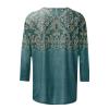 3/4 Length Sleeve Womens Tops Crewneck Printed Casual Tshirts Shirts Dressy Spring Blouses Classic Loose Tunics or Tops to Wear with Leggings Trending Clothes Womens 3/4 Sleeve T Shirts 2025 view 4