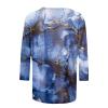 3/4 Sleeve Tops for Women Summer Round Neck Floral Print T Shirts Cute Casual Blouses Trendy Three Quarter Sleeve Tunic Tops with Leggings Office Business Clothes Womens Tunic Tops 3/4 Sleeve 2025 view 4