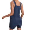 KICILVS Big Womens Rompers for Summer Casual Sleeveless Suspender Short Jumpsuit Boho Solid Color Overalls with Pockets view 2
