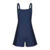 KICILVS Big Womens Rompers for Summer Casual Sleeveless Suspender Short Jumpsuit Boho Solid Color Overalls with Pockets view 4