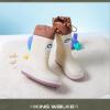 IWIHMIV Girls Rain Boots Rainboots for Toddlers Girls Toddler Rain Boots Kids Rain Boots Waterproof Rubber Boots for Girls And BoysBeige,2 view 2