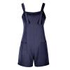 KICILVS Womens Rompers for Summer Casual Sleeveless Suspender Short Jumpsuit Boho Solid Color Overalls with Pockets view 3