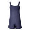 KICILVS Womens Rompers for Summer Casual Sleeveless Suspender Short Jumpsuit Boho Solid Color Overalls with Pockets view 4