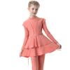 IBTOM CASTLE Burkini Swimsuits for Girls: Modest Muslim 3PCS Rash Guard Set Swim Skirt Tops Leggings Pants with Hijab Cap Summer Beachwear Full Coverage Conservative Swimming Costume Pink 9-10 Years view 4