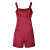 KICILVS Womens Rompers for Summer Casual Sleeveless Suspender Short Jumpsuit Boho Solid Color Overalls with Pockets view 3