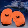 LEAQU 1 Pair Contour Swim Paddles Hand, Swim Training Hand Paddles, Hand Fin Children Diving Aid Tool, Swimming Equipment for Women Men Children Orange S view 2