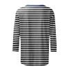 3/4 Sleeve Tops for Women Striped Crewneck Tshirts Dressy Casual Ethnic Three Quarter Sleeve Summer Blouses Comfy Country Tunic Tops to Wear with Leggings Womens 3/4 Sleeve T Shirts 2025 Black view 4