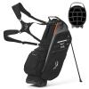 ANNCORD Golf Stand Bag 14 Way Top Dividers Full-Length with Stand, 7 Pockets, Lightweight Golf Bag for Men, Dual Strap, Rain Hood, Portable Golf Club Bag for Men Women, Black view 1