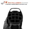 ANNCORD Golf Stand Bag 14 Way Top Dividers Full-Length with Stand, 7 Pockets, Lightweight Golf Bag for Men, Dual Strap, Rain Hood, Portable Golf Club Bag for Men Women, Black view 2