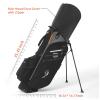 ANNCORD Golf Stand Bag 14 Way Top Dividers Full-Length with Stand, 7 Pockets, Lightweight Golf Bag for Men, Dual Strap, Rain Hood, Portable Golf Club Bag for Men Women, Black view 3