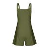 KICILVS Womens Rompers for Summer Casual Sleeveless Suspender Short Jumpsuit Boho Solid Color Overalls with Pockets view 4
