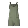 KICILVS Womens Rompers for Summer Casual Sleeveless Suspender Short Jumpsuit Boho Solid Color Overalls with Pockets view 3