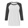3/4 Sleeve Tops for Women Casual Raglan Crewneck Tshirts Shirts Contrast Spring Blouses Classic Loose Tunics or Tops to Wear with Leggings Trending Womens Clothes 3/4 Sleeve T Shirts for Women 2025 view 4