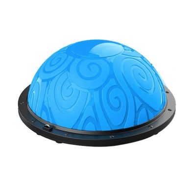 Half Balance Ball - Yoga Ball Balance Trainer for Core Stability & Full Body Workout at Home or Gym Resistance Bands Pump and Exercise Guide Included