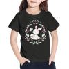 AIMAOMI Toddler Girls Bunny Shirts Ruffle Short Sleeve Baby T-Shirt Cotton Tank Tees Tops 1~7 (Q1-Black, 8-10 Years) view 1