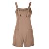 KICILVS Womens Rompers for Summer Casual Sleeveless Suspender Short Jumpsuit Boho Solid Color Overalls with Pockets view 3