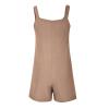 KICILVS Womens Rompers for Summer Casual Sleeveless Suspender Short Jumpsuit Boho Solid Color Overalls with Pockets view 4