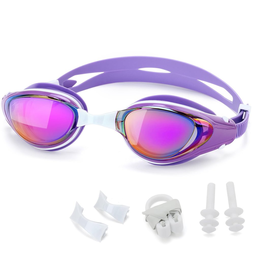 WAVE Nearsighted Swim Goggles, Shortsighted Optical Swimming Goggles No Leaking Anti Fog UV Protection for Adult Men Women