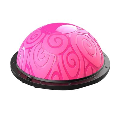 Half Balance Ball - Yoga Ball Balance Trainer for Core Stability & Full Body Workout at Home or Gym Resistance Bands Pump and Exercise Guide Included