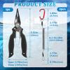 Zenquark Fishing Pliers, Saltwater Fishing Pliers with Split Ring, Fish Hook Remover, Fishing Pliers with Braid Cutters, Sheath and Lanyard, Fishing Gear for Men(Black) view 2