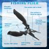 Zenquark Fishing Pliers, Saltwater Fishing Pliers with Split Ring, Fish Hook Remover, Fishing Pliers with Braid Cutters, Sheath and Lanyard, Fishing Gear for Men(Black) view 3