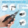Zenquark Fishing Pliers, Saltwater Fishing Pliers with Split Ring, Fish Hook Remover, Fishing Pliers with Braid Cutters, Sheath and Lanyard, Fishing Gear for Men(Black) view 4
