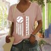 SHAOBGE Deals of The Day Trendy Summer Clothes for Women Clearance V Neck T Shirts Women Sleeveless Tops Xiao Hoodie Women Long Sleeve Tops Dressy Petite Fashion Warehouse Clearance Pink view 3