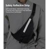 Fashion Men Crossbody Bag Sling Waterproof Shoulder Bag Travel Hiking Chest Bag Daypack with Reflective Strips,Green,One Size view 2
