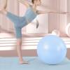 Balance Ball, Inflatable Half Exercise Ball Wobble Board Balance Trainer w Nonslip Base | Half Yoga Ball Strength Training Equipment w 2 Bands, Pump view 2