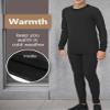 Dalavch 2 Sets Youth Boys Thermal Base Layer Long Johns Compression Leggings and Shirts Fleece Lined Underwear for Kids Girls 1 Black 1 Heather Grey Large view 2