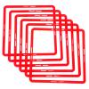 POPETPOP Square Agility Rings, 6pcs Speed Rings, Youth Agility Footwork Training Speed Hurdles Ladder Fitness Equipment Sport Workout Home Gym view 1