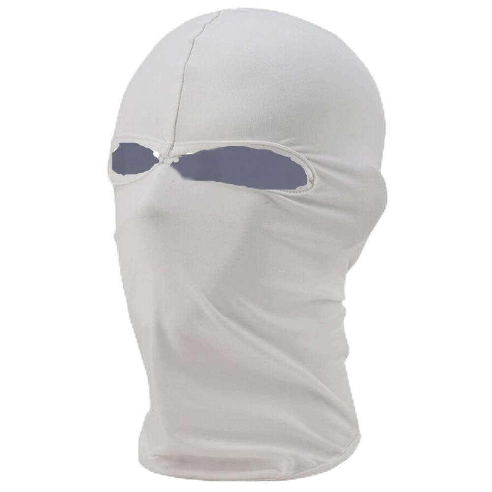 Balaclava Full Face Mask Anti-UV Sun Cover Cycling CS Lightweight Mask Adults US White