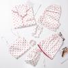 ANUFER Womens 7PCS Satin Pajama Set Spring Summer Autumn Tops & Pants Shorts Sleepwear Red Heart SN07655 M view 2