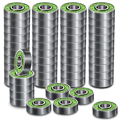 50Pcs 608rs Bearings Skateboard Bearings Steel Bearing Longboard Bearings Double Rubber Sealed Deep Groove Bearing