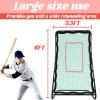 Doublehorse Baseball Rebounder Net - 42" x 72" Softball Pitch Bounce Back Trainer for Outdoor Indoor Sports Field for Adults Youth Coach Player view 4