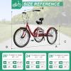 LILYPELLE Adult Tricycles 7 Speed, 3 Wheel Bikes Adult Trikes 20/24/26 inch, Three-Wheeled Bicycles Cruise Trike with Shopping Basket for Seniors, Women, Men view 3
