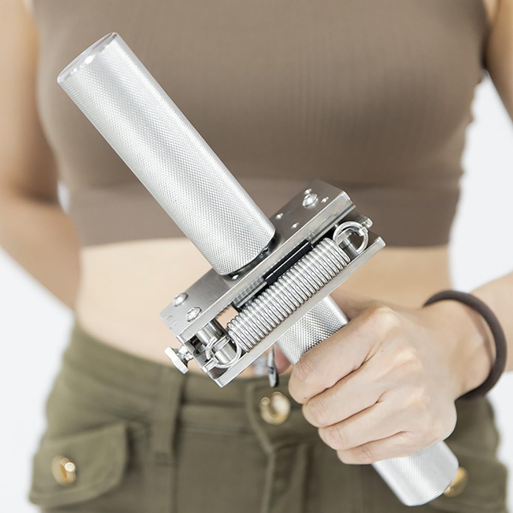 Arm Wrestling Exercise Handle, 360 Rotation Forearm Exerciser, 304 Stainless Steel, 120kg Bearing Adjustable Force, for Home Gym
