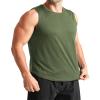 TURLAT Men's Army Green Workout Tank Tops Quick Dry Sleeveless Shirts for Men Muscle Moisture Wicking Bodybuilding Gym Lightweight view 1