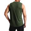 TURLAT Men's Army Green Workout Tank Tops Quick Dry Sleeveless Shirts for Men Muscle Moisture Wicking Bodybuilding Gym Lightweight view 3