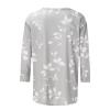 3/4 Length Sleeve Womens Tops Summer Round Neck Floral Print T Shirts Cute Casual Blouses Three Quarter Sleeve Loose Fitting Vintage Workout Tunic Tops Women Clothing Womens 3/4 Sleeve T Shirts 2025 view 4