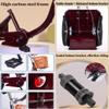 Elderly Pedal Bicycle Rickshaw Scooter trikes with Shock Absorber Front Fork,Passenger and Cargo Dual-use Tricycle,Foldable Rear Passenger seat,Rear Cabin,Tandem Tricycle for Adult (Wine Reda 20inch) view 3
