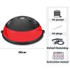 60cm Balance Ball, Inflatable Half Exercise Ball Wobble Board Balance Trainer w Nonslip Base | Half Yoga Ball Strength Training Equipment w 2 Bands, Pump view 2