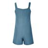 KICILVS Womens Rompers for Summer Casual Sleeveless Suspender Short Jumpsuit Boho Solid Color Overalls with Pockets view 4