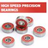 Premium 100Pcs 608rs Bearings Skateboard Bearings Chrome Steel Ball Bearing Longboard Bearings(8x22x7mm) for Quad Skate Double Rubber Sealed Miniature view 3