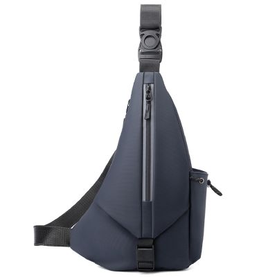 Fashion Men Crossbody Bag Sling Waterproof Shoulder Bag Travel Hiking Chest Bag Daypack with Reflective Strips,Blue,One Size