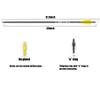 BOWSOUL 30" Carbon Arrows Archery Target Practice Hunting Arrows with 4" Turkey Feather fletched Spine 500 Arrow for Traditional Bow Recurve Bow & Longbow (Pack of 12) (Yellow White) view 2